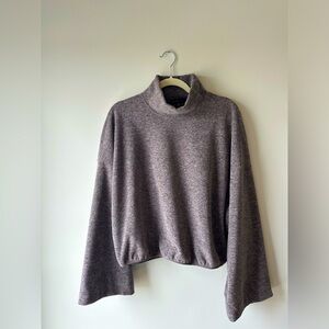 Beyond Yoga Gray Turtle Neck Sweater
